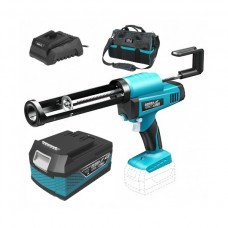 Dedra Set Pistol pentru tub silicon capacitate 300 ml SAS+ALL cu acumulator Li-ion 18V 4.0Ah incarcator 60W si geanta